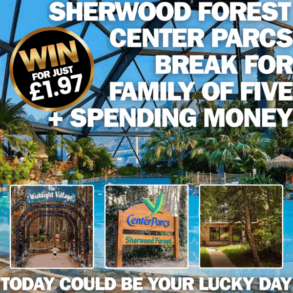 Sherwood Forest Centre Parcs Family Break for 5🌲+ £200 Spending Money