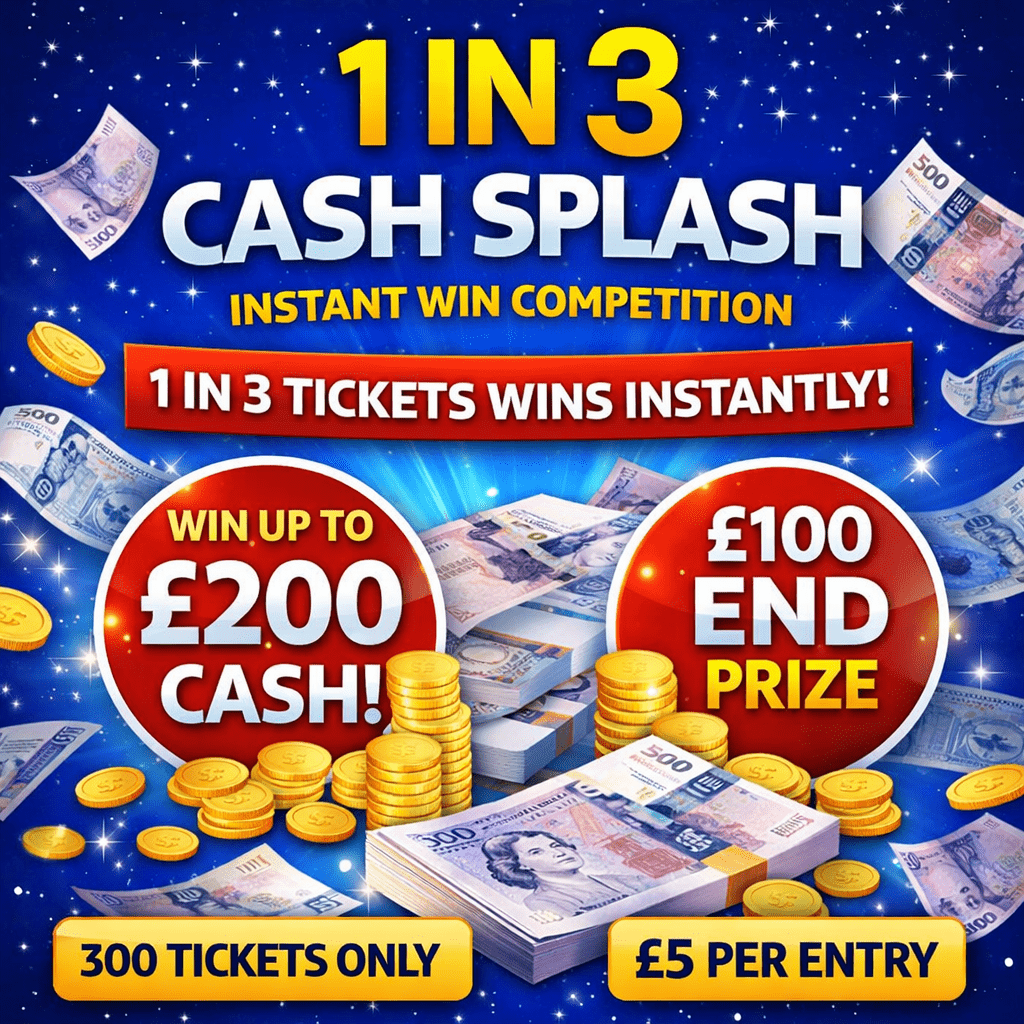 💸 The 1 in 3 Cash Drop – Instant Win Competition 💸
