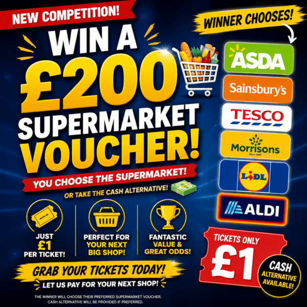 🛒🏆 Win a £200 Supermarket Shopping Voucher! 🏆🛒