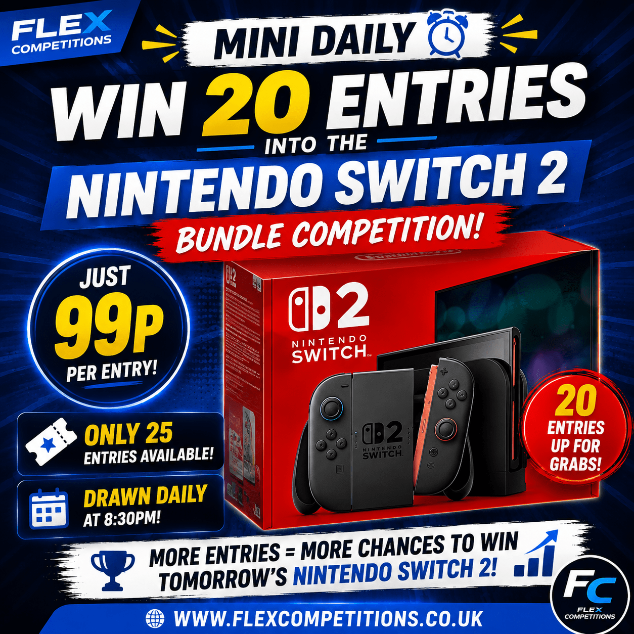 🎮 Mini Daily – Win 20 Entries into the Nintendo Switch 2 Bundle! #1