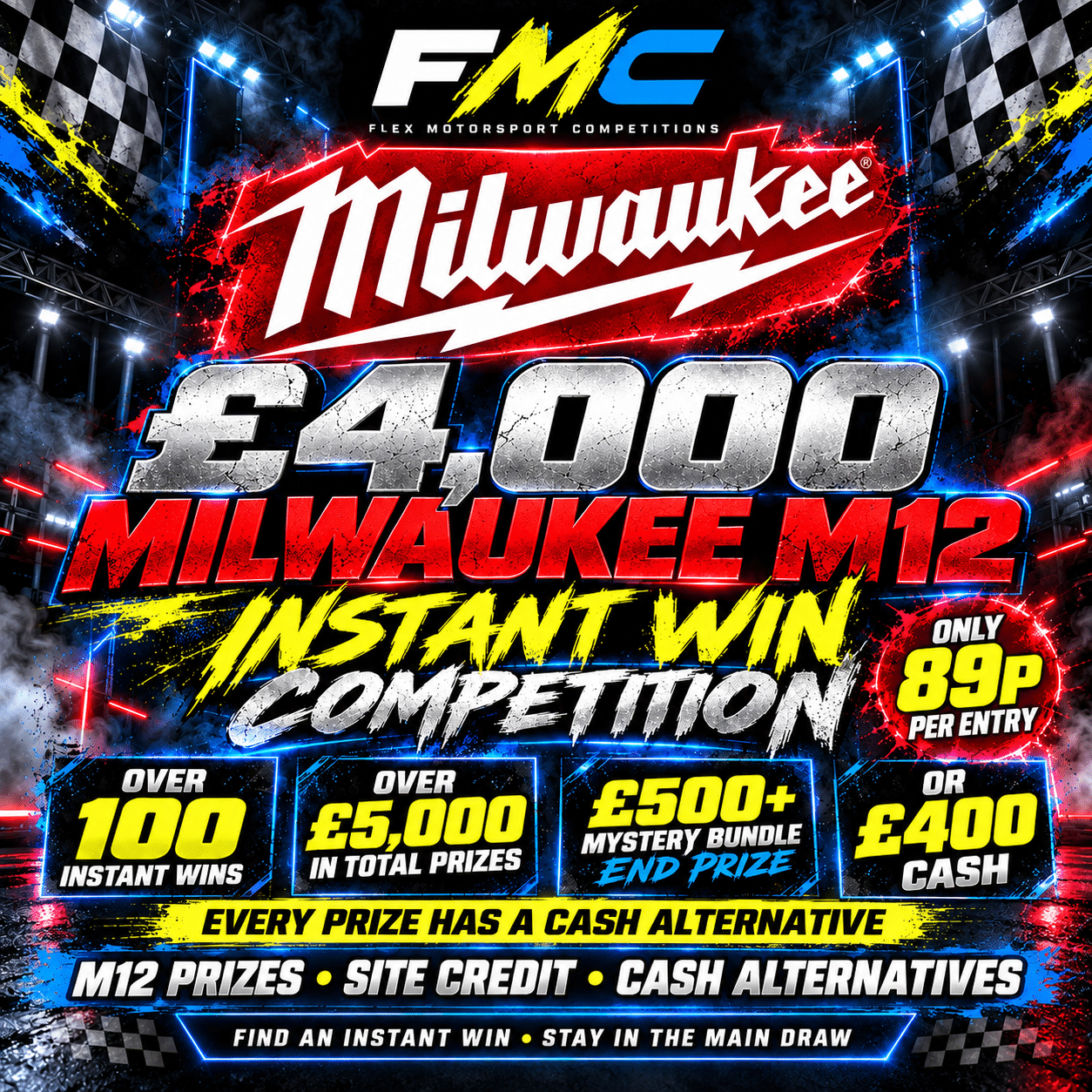 £4,000 MILWAUKEE M12 INSTANT WIN COMPETITION